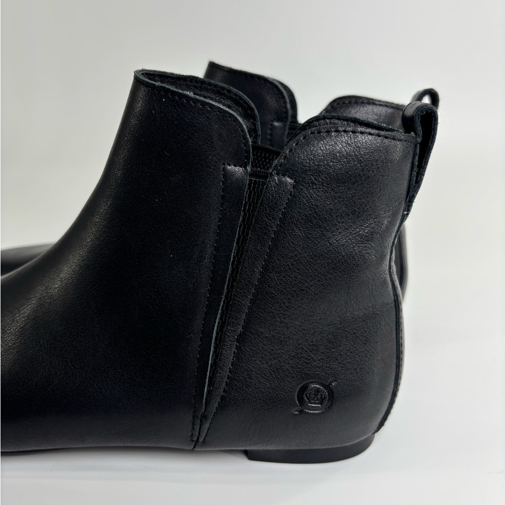 Born black leather ankle boots 6 flat comfort pull on - Picture 9 of 12